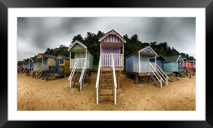  Wells-next-the-Sea Beach Huts Framed Mounted Print by Alan Simpson