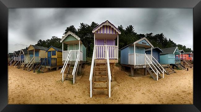  Wells-next-the-Sea Beach Huts Framed Print by Alan Simpson