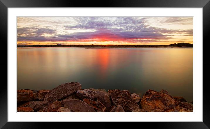  A Simple Sunset Framed Mounted Print by Mal Gresty