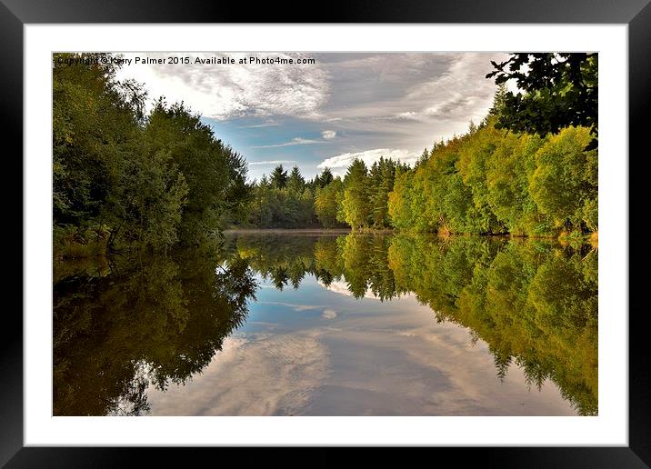  Reflections in Three Island Lake Framed Mounted Print by Kerry Palmer