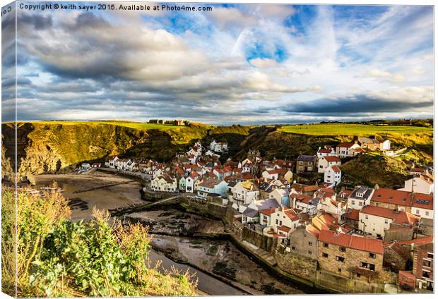  The Village of Staithes  Canvas Print by keith sayer