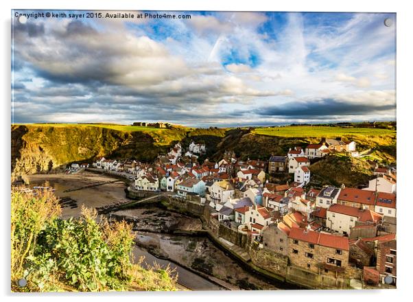  The Village of Staithes  Acrylic by keith sayer