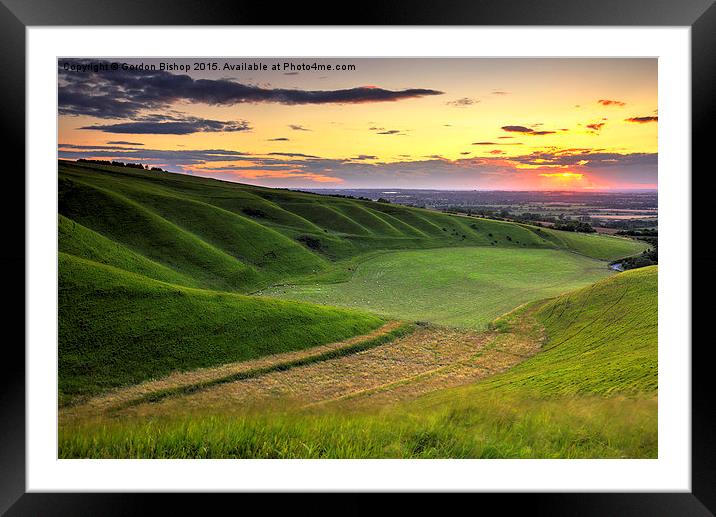  White Horse Hill Framed Mounted Print by Gordon Bishop