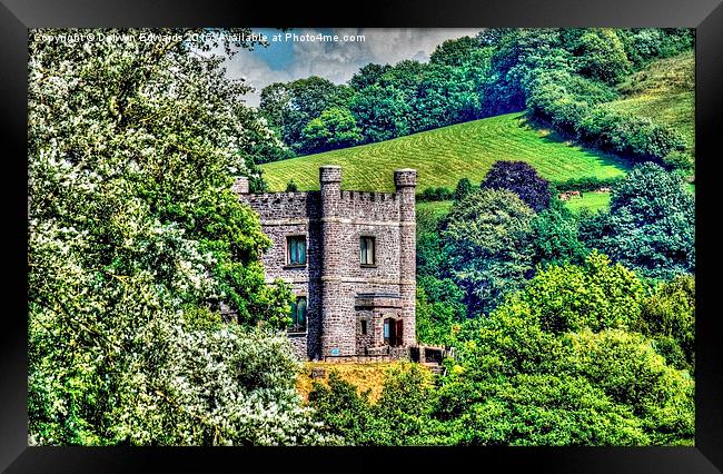  Abergavenny castle Framed Print by Delwyn Edwards