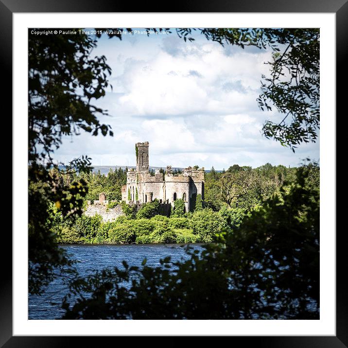  A peep through the trees at Castle Island  Framed Mounted Print by Pauline Tims