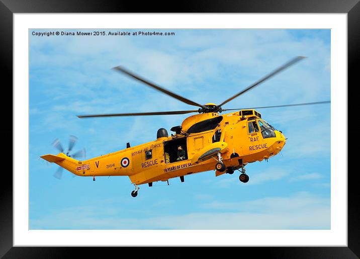  R A F Sea King  Framed Mounted Print by Diana Mower