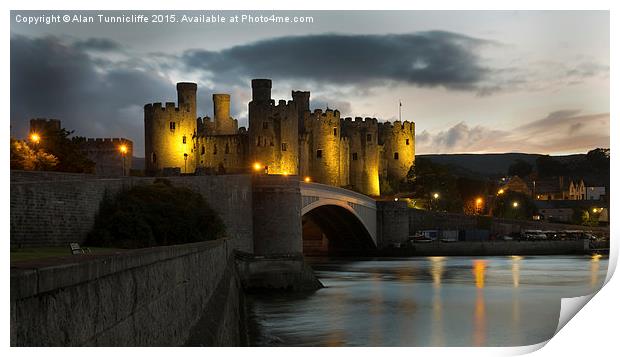  Conwy castle Print by Alan Tunnicliffe