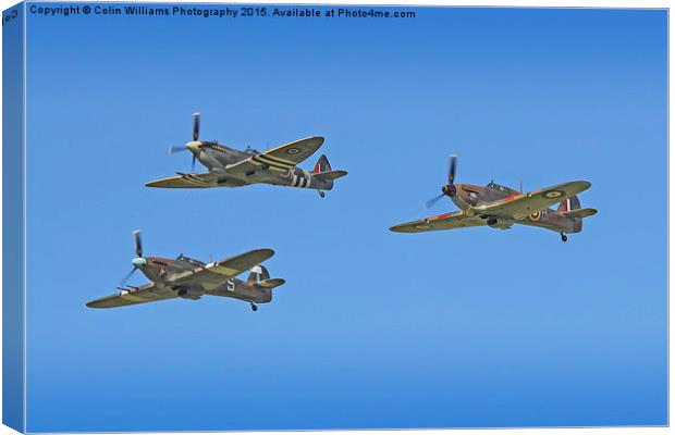  Hurricane And Spitfire 2 Canvas Print by Colin Williams Photography