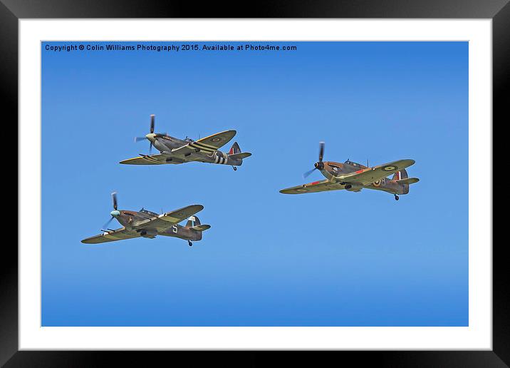  Hurricane And Spitfire 2 Framed Mounted Print by Colin Williams Photography
