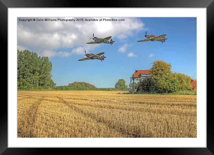  Hurricane And Spitfire 3 Framed Mounted Print by Colin Williams Photography