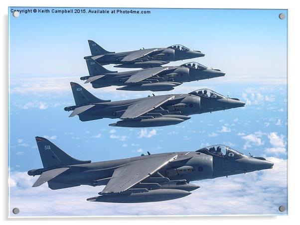  Harrier GR7A formation Acrylic by Keith Campbell