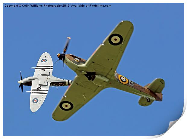   Hurricane And Spitfire 4 Print by Colin Williams Photography