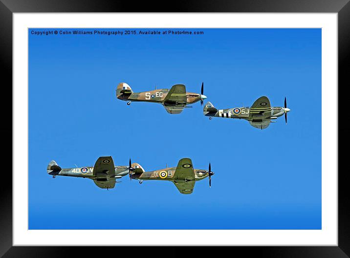  Hurricane And Spitfire 5 Framed Mounted Print by Colin Williams Photography