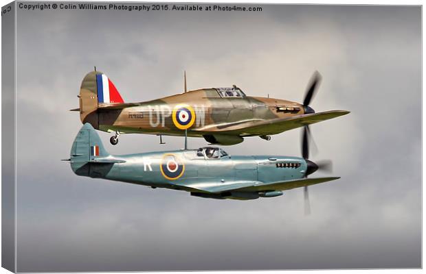 Hurricane And Spitfire 6 Canvas Print by Colin Williams Photography