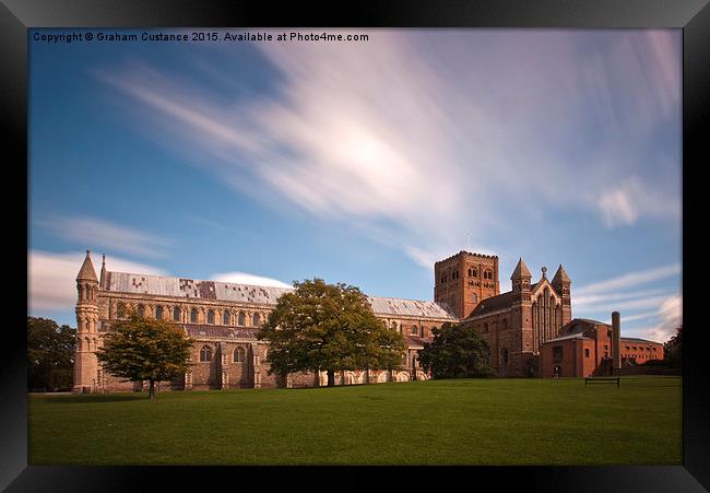 St Albans Cathedral Framed Print by Graham Custance