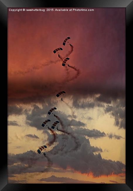 Sunset Falcons Framed Print by rawshutterbug 