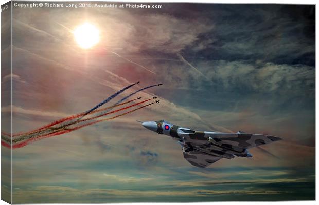  Tribute to the Vulcan Bomber Canvas Print by Richard Long