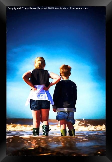 Looking Out to Sea Framed Print by Tracy Brown-Percival