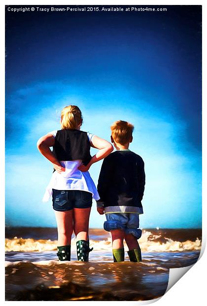  Looking Out to Sea Print by Tracy Brown-Percival