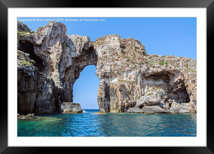  Sphacteria Rock, Bay of Navarino, Greece Framed Mounted Print by Mary Fletcher