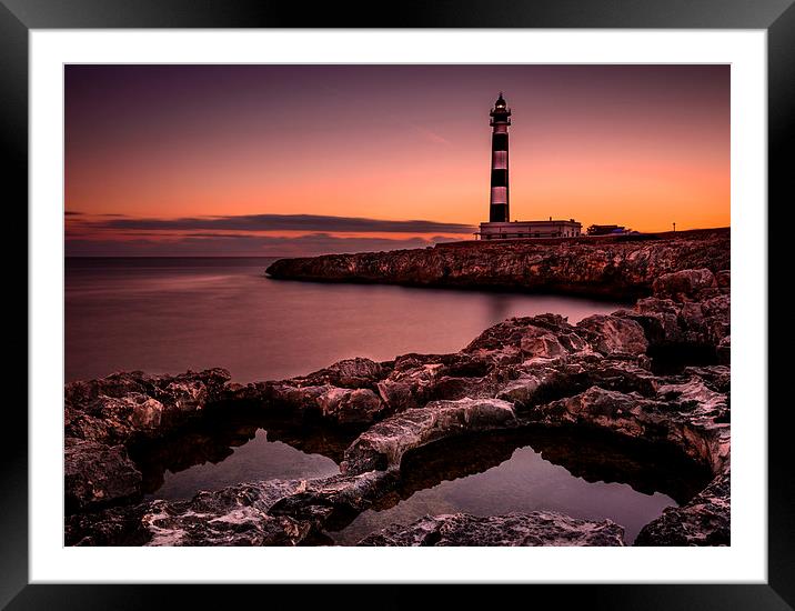 Lighthouse of Cap d'Artrutx, Menorca Framed Mounted Print by David Schofield