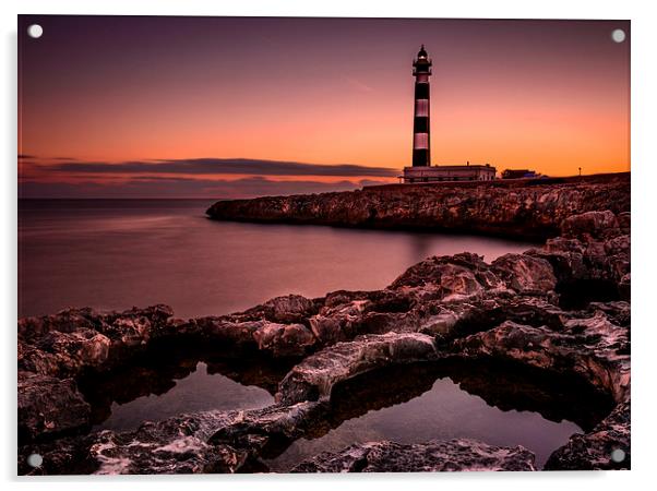 Lighthouse of Cap d'Artrutx, Menorca Acrylic by David Schofield