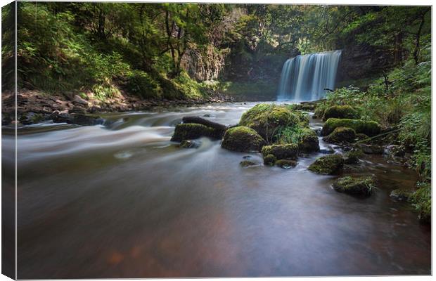  Sgwd yr Eira Waterfall Country Canvas Print by Leighton Collins