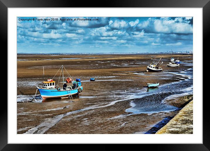  Boats at Hoylake waiting for the tide Framed Mounted Print by Frank Irwin