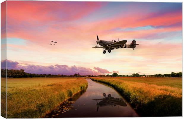 Spitfires Return Canvas Print by J Biggadike