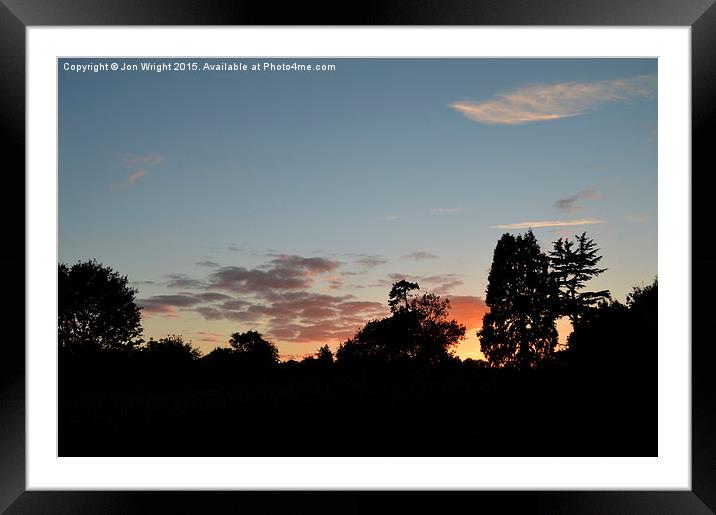 The Evening sunset worcester Framed Mounted Print by WrightAngle Photography
