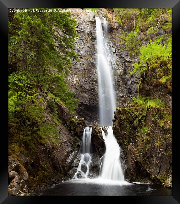 Plodda Falls, Glen Affric. Framed Print by Mark Rodgers