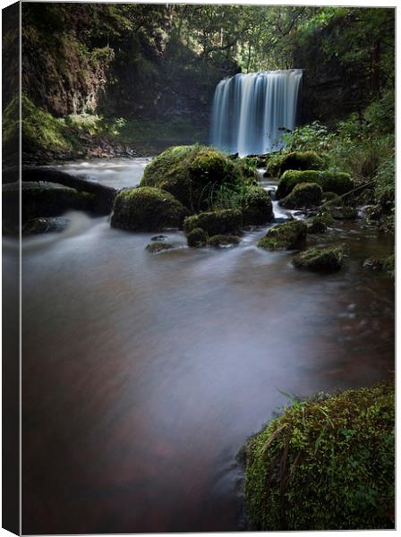  Waterfall Country Sgwd yr Eira  Canvas Print by Leighton Collins