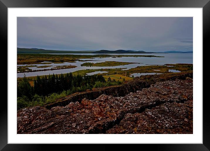  Iceland Tectonic Plates Framed Mounted Print by Sue Bottomley
