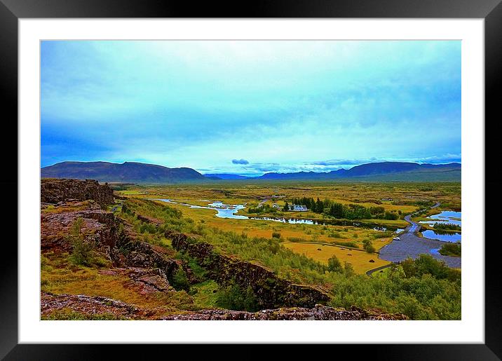  Iceland Tectonic Plates Framed Mounted Print by Sue Bottomley
