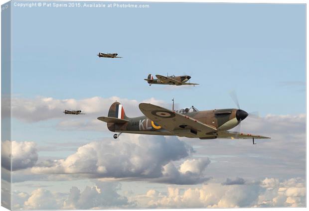  Spitfire - 54 Squadron - September 1940 Canvas Print by Pat Speirs