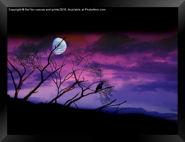  moonlight over lancashire Framed Print by Derrick Fox Lomax