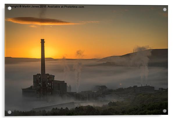  The Hope Valley and Cement Works at Dawn Acrylic by K7 Photography