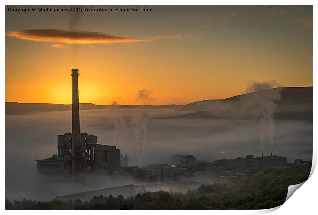  The Hope Valley and Cement Works at Dawn Print by K7 Photography