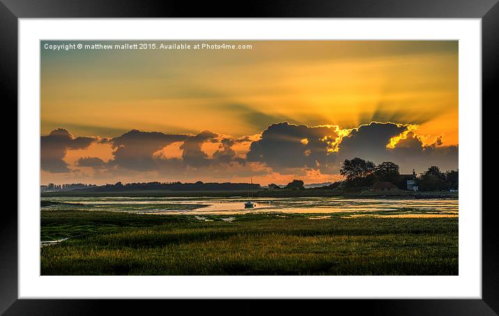  The Magic Of A Morning Sunrise Framed Mounted Print by matthew  mallett