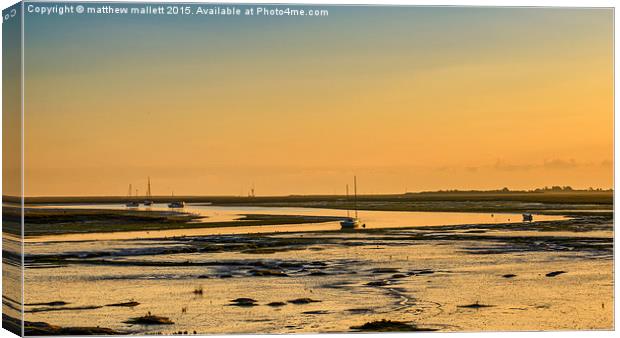  Waiting For First Light And Tide Canvas Print by matthew  mallett