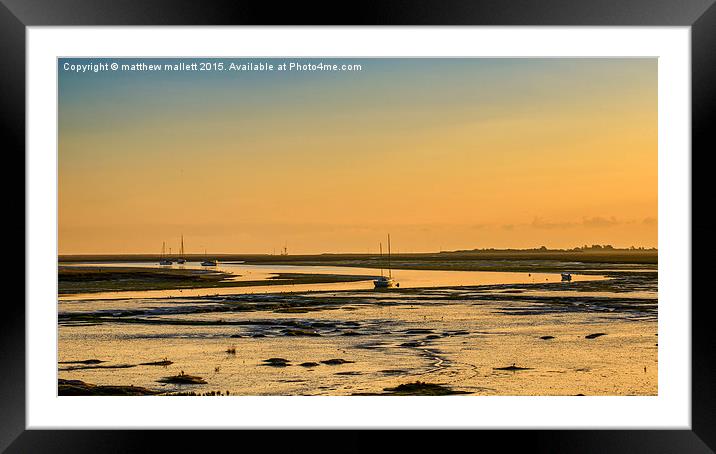  Waiting For First Light And Tide Framed Mounted Print by matthew  mallett
