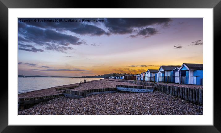 An evening fishing at Calshot Framed Mounted Print by Sue Knight