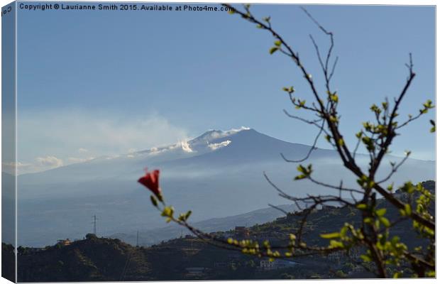  Mount Etna, Sicily  Canvas Print by Laurianne Smith