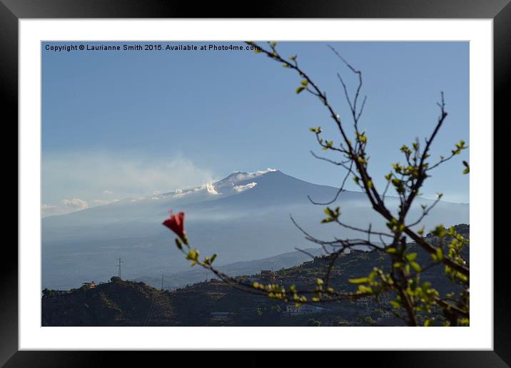  Mount Etna, Sicily  Framed Mounted Print by Laurianne Smith
