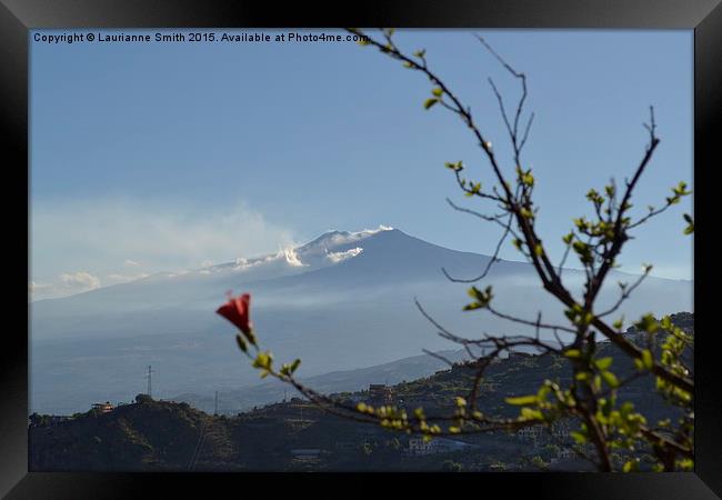  Mount Etna, Sicily  Framed Print by Laurianne Smith