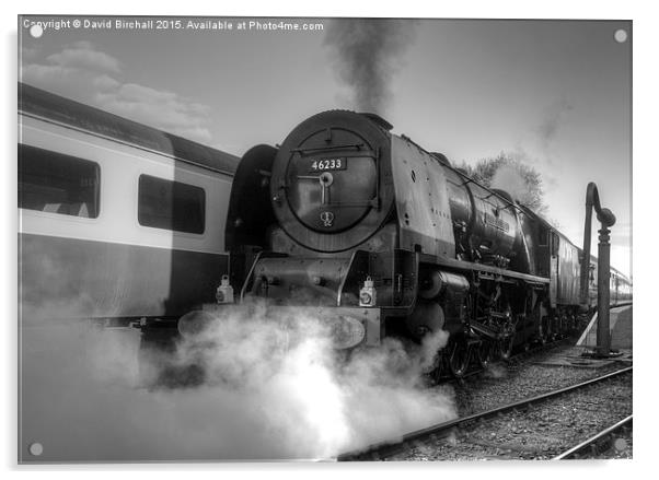  46233 Duchess Of Sutherland in black and white Acrylic by David Birchall