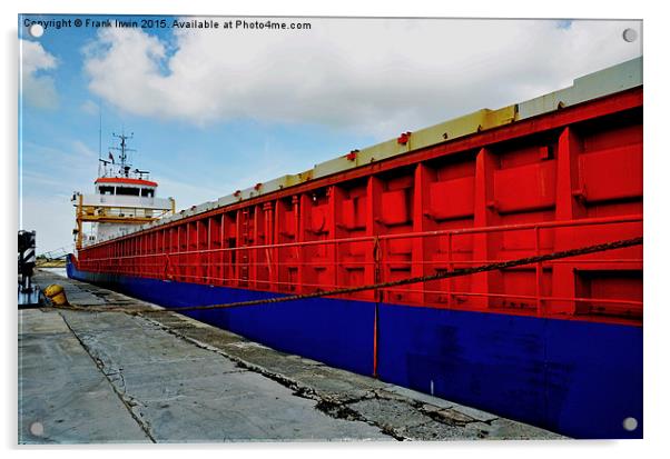  MV Richelieu in Birkenhead Docks, Wirral, UK Acrylic by Frank Irwin