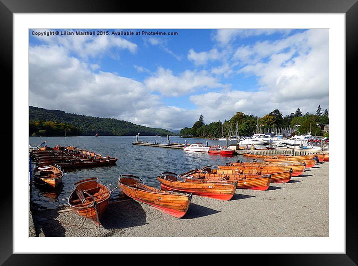  Lake Windermere.at Bowness.  Framed Mounted Print by Lilian Marshall