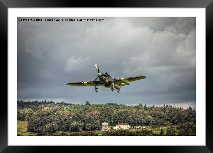  Hawker Hurricane Mk IIc PZ865 Framed Mounted Print by Nigel Bangert