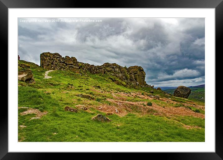  Cow and Calf Ilkley Moor Yorkshire Framed Mounted Print by Neil Vary